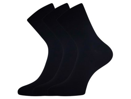 Ponožky bambusové EKOM 3pár ČERNÉ (Velikost 35-38 (23-25))