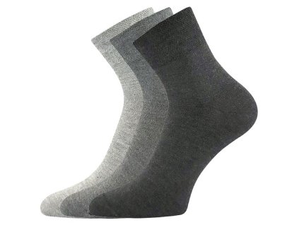 Ponožky bambusové EKOM 3pár ŠEDÝ MIX (Velikost 35-38 (23-25))