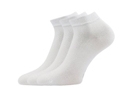 Ponožky krátké bambusové EKOS 3pár BÍLÉ (Velikost 35-38 (23-25))