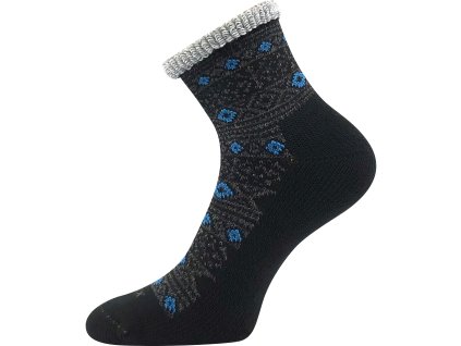 Ponožky dámské zimní vlněné ALESUND černé (Velikost 35-38 (23-25))