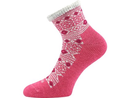 Ponožky dámské zimní vlněné ALESUND růžové (Velikost 35-38 (23-25))