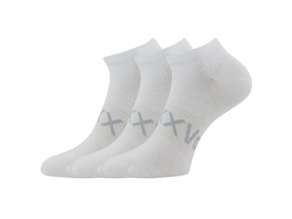 Ponožky dámské krátké slabé REX 20 s bavlnou BÍLÉ (3 páry) (Velikost 35-38 (23-25))