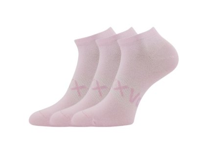Ponožky dámské krátké slabé REX 20 s bavlnou RŮŽOVÉ (3 páry) (Velikost 35-38 (23-25))