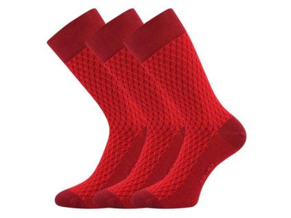 Ponožky pánské společenské ŽERYK s bavlnou VÍNOVÉ (3 páry) (Velikost 39-42 (26-28))