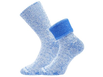 Ponožky silné domácí POLARIS modré (Velikost 35-38 (23-25))