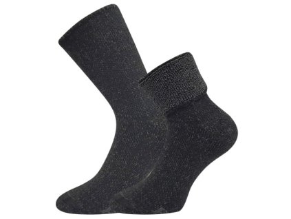 Ponožky silné domácí POLARIS černé (Velikost 35-38 (23-25))