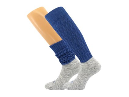 Ponožky dámské zimní NARVIK s merinem a alpakou JEANS (Velikost 35-38 (23-25))