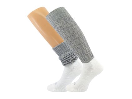 Ponožky dámské zimní NARVIK s merinem a alpakou SVĚTLE ŠEDÉ (Velikost 35-38 (23-25))