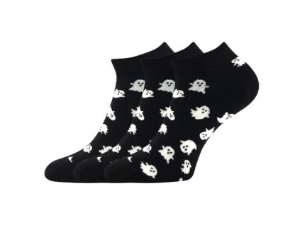Ponožky barevné DEWOW s obrázky DUCHŮ (3 páry) (Velikost 35-38 (23-25))