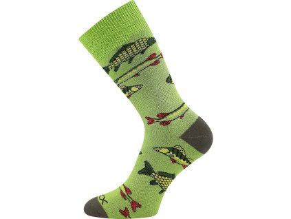 Ponožky fishing LOVIX 02 froté s obrázkem RYB 01 (3 páry) (Velikost 39-42 (26-28))