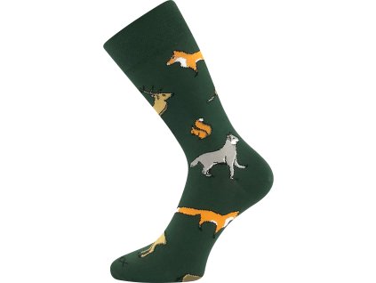Ponožky slabé hunting LOVIX 01 s loveckými motivy ZVĚŘE (3 páry) (Velikost 39-42 (26-28))