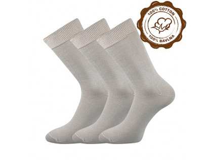 Ponožky Bára 100% bavlna světle šedé (Parametr-barva světle šedá, Velikost 38-39 (25-26))