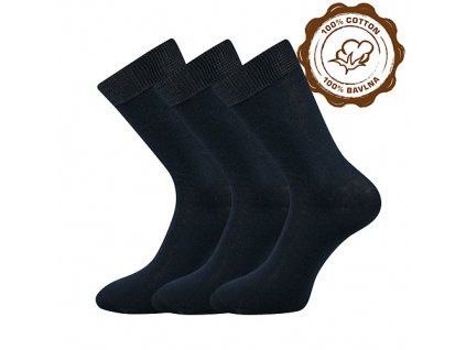 Ponožky Bára 100% bavlna tmavě modré (Parametr-barva tmavě modrá, Velikost 38-39 (25-26))