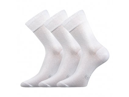 Společenské ponožky Lonka Dasilver bílé bílé
