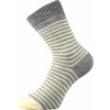 Ponožky Spací Ponožky - PROUŽEK proužek 06/šedá+žlutá