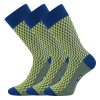 Ponožky pánské společenské ŽERYK s bavlnou MODRÉ (3 páry) (Velikost 39-42 (26-28))