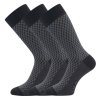 Ponožky pánské společenské ŽERYK s bavlnou TMAVĚ ŠEDÉ S ŠEDOU (3 páry) (Velikost 39-42 (26-28))