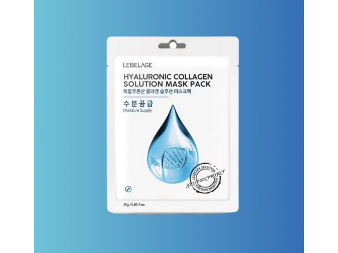 Lebelage - Hydratační plátýnková maska s kolagenem a kyselinou hyaluronovu 23 Ml