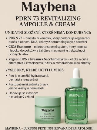 💚 Maybena PDRN 73 – síla vědy pro tvou nejkrásnější pleť! Luxusní duo, které regeneruje pokožku až na buněčné úrovni. Díky...