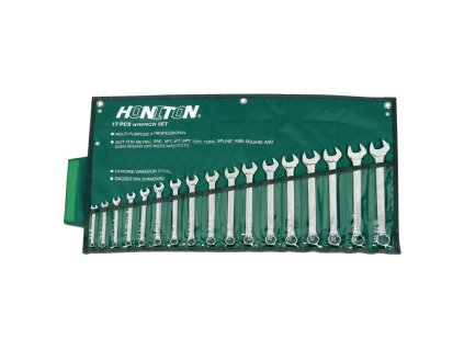 HONITON Sada očkoplochých klíčů vyhnutých 17 dílů | 6-22 mm, textilní obal