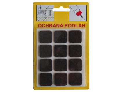 Filcová ochrana samolepící | 105H - hnědá 28x28x3 mm