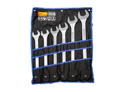 RICHMANN Sada očkoplochých klíčů vyhnutých 6 dílů | 34-50 mm, textilní obal