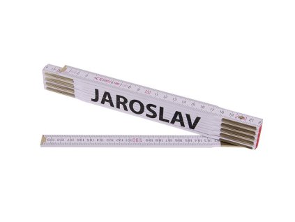 Metr skládací 2m JAROSLAV (PROFI,bílý,dřevo)