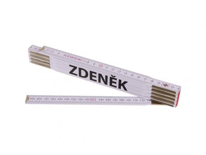 Metr skládací 2m ZDENĚK (PROFI,bílý,dřevo)