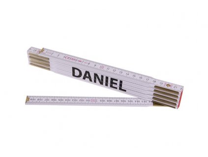 Metr skládací 2m DANIEL (PROFI,bílý,dřevo)