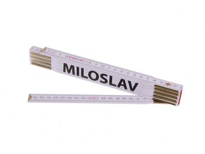 Metr skládací 2m MILOSLAV (PROFI,bílý,dřevo)