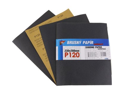 Papír brusný 230x280mm P120 10ks Waterproof