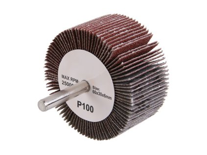 Kotouč lamelový brusný 60x30x6mm P100 stopka