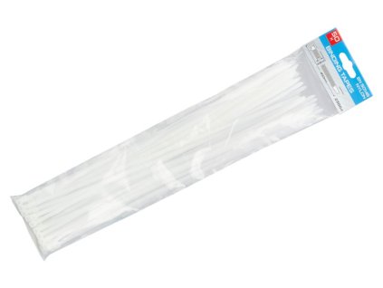 Pásky vázací 400x4.8mm 50ks bílá