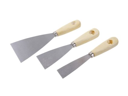 Sada ocelových špachtlí WESTBERG 30,50,80mm dřevěná ručka