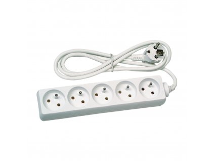 EMOS Prodlužovací kabel | bílý, 5 zásuvek, 230 V / 3 m, (1 mm²)