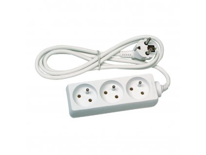 EMOS Prodlužovací kabel | bílý, 3 zásuvky, 230 V / 5 m, (1 mm²)
