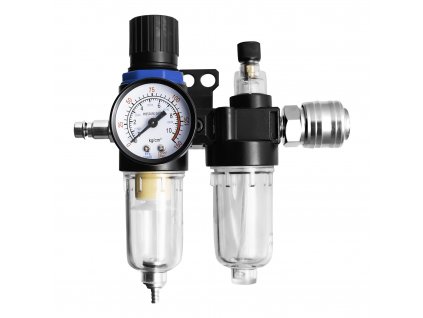 RICHMANN Regulátor tlaku s manometrem + odlučovač + přimazávač | 1/4", 0-8 bar