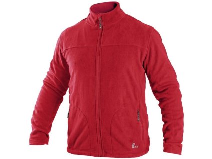 Mikina CXS GRANBY, pánská, fleece, červená (Velikost S)