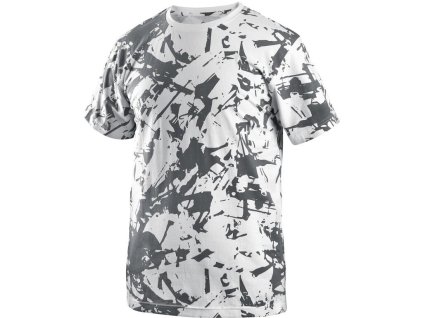 Tričko CXS MERLIN, krátký rukáv, bílo šedé (Velikost S)