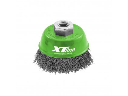 XTLINE Kartáč hrnkový vlnitý nerez M14 | 100 mm