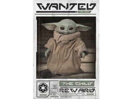 plakat star wars mandalorian wanted the child 5f3366e969285