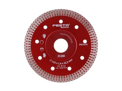 Kotouč diamantový FESTA INDUSTRY 115x1.2x22.2mm