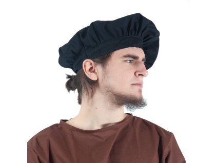 Středověký Baret - Barva: černá (Velikost Černá)