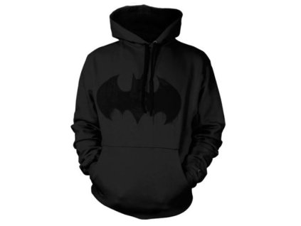 Mikina Batman Inked Logo (černá) - Velikost: S (Velikost S)