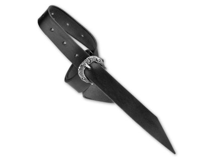 Kožený opasek Donar - Barva: černá (Barva Černá)