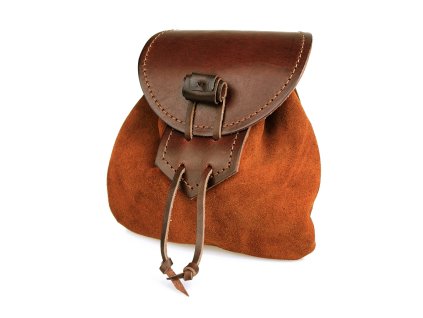 Kožená taštice Pompadůrka - Barva: černá (Barva Černá)