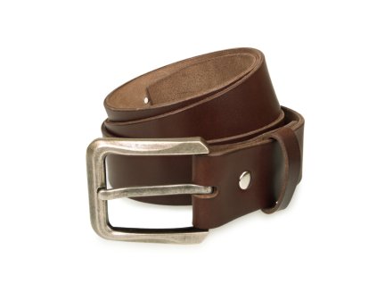 Kožený opasek Golem - Barva: černá (Barva Černá)