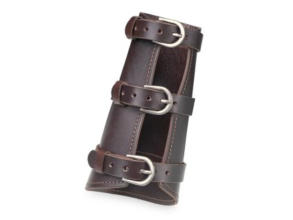 Kožený nátepník Lovec - Barva: černá (Barva Černá)