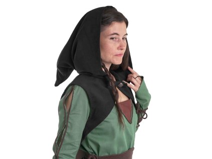 Bolerko s kápí - černé - Velikost: L/XL (Velikost L/XL)