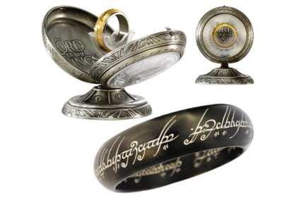 Prsten moci - černý - Velikost prstenu: 52 (Velikost 52)